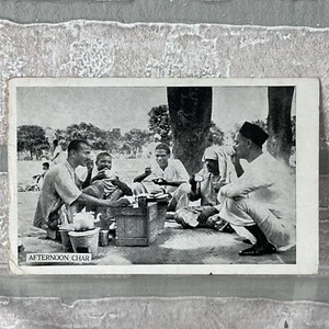 Vintage Afternoon Char Postcard Calcutta, India WWII Free Soldier Mail 1945 - Picture 1 of 12