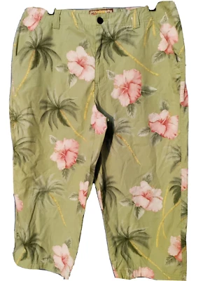 ▐ Caribbean Joe▐ Pantalón FLORAL Algodón Recortado 16P Foto 1 de 4