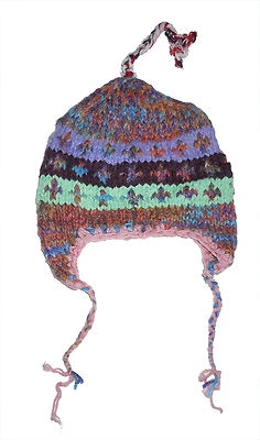 SOMBRERO DE INVIERNO - Colorido Hecho a mano Lana natural Paquistaní - Gorra de esquí tejida para adultos O3 Foto 1 de 2