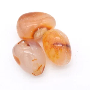 Letter Agate 3x Tumbled Stones 25x35mm - Picture 1 of 2