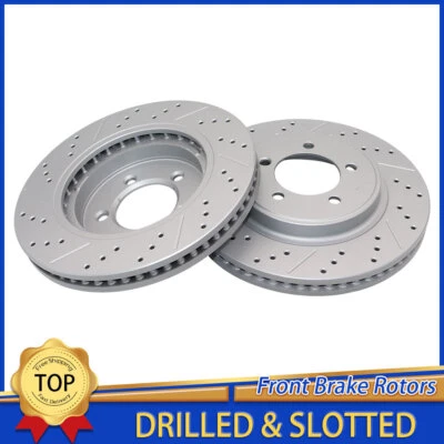 Front Drilled Disc Rotors For Ford Explorer Sport Trac Mercury Mountaineer - Image 1 of 4