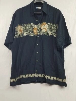 Half Moon Bay Hawaiian Shirt Mens XL Floral Aloha Tropical Short Sleeve  - Image 1 of 4