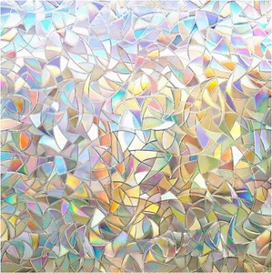 Window Privacy Film, 3D Static Stained Glass Cling for Heat Control, 17.5x118.1" - Picture 1 of 9