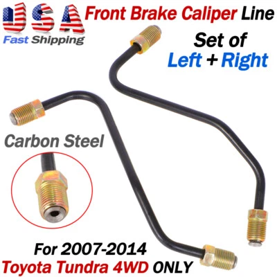 Front Brake Caliper Line Set For Toyota Tundra 2007-2014 4WD - Left & Right Side - Image 1 of 4