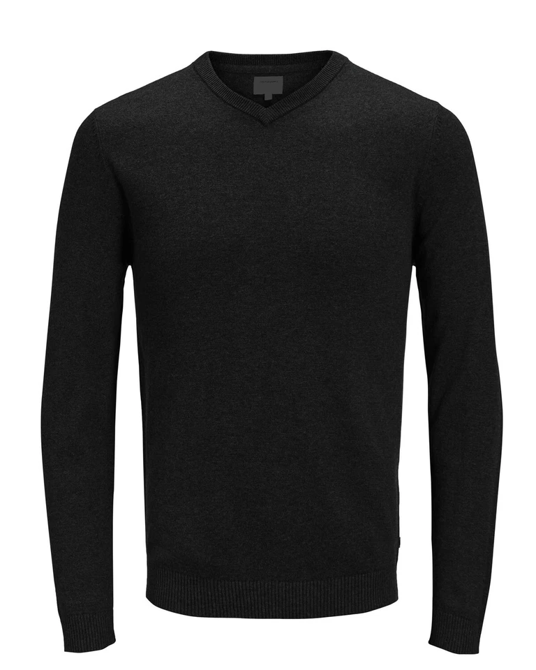 Jack & Jones Pull Homme À Col En V JJEBASIC V-NECK 100% Coton S-XXL