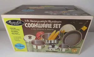 Juego de utensilios de cocina de aluminio pesado Masterbilt by Mirro de colección de 7 piezas años 70 NUEVO EN STOCK NUEVO - Imagen 1 de 9