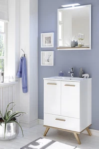 Pelipal Badmöbel > NOVENTA 02 > in weiß Glanz mit Waschtisch 61 cm NEU - Bild 1 von 8