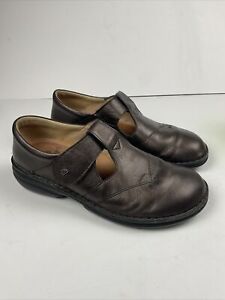 Finn Comfort Mary Jane Shoes Women's Leather Metallic Mary Jane 41 D/US 10