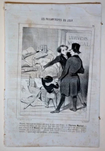 Original HONORE  DAUMIER lithograph, Charivari, 1840s, 14 3/4" x 10 1/4"   225 - Picture 1 of 1