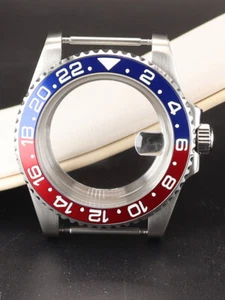 40mm Watch Cases Two Color Ceramic Bezel Fit Nh35 Eta 2824 Miyota 8215 Movement - Picture 1 of 40