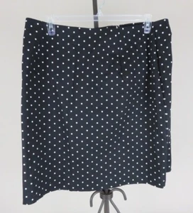 Maximo Women's Black with White Dots A-Line Skirt Size 22 - Picture 1 of 7
