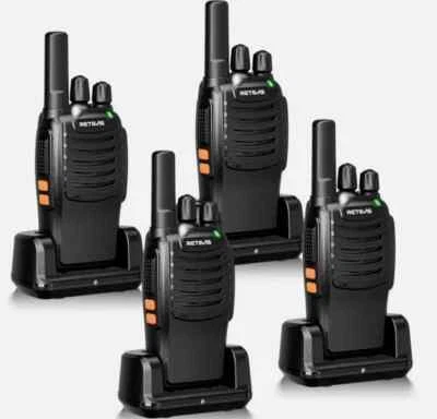 Retevis H777 VOX Hands Free 2-Way Radio Walkie Talkies - Pack of 4 - New - Image 1 of 4