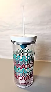 Contigo Shake & Go Thermobecher Steeple Teal Pink kein Auslaufen 16 Oz Autoclose - Bild 1 von 10