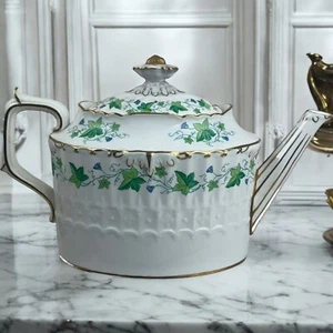 Royal Crown Derby Medway Burford Ivy Large Teapot England Vintage Spout Damaged - Picture 1 of 20