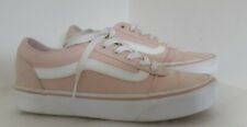Women's Vans of The Wall Sneakers  Trainers Low Top Canvas Pink UK Size 4