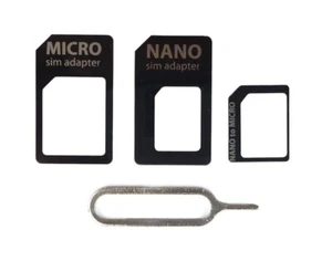 Nano SIM Card to MICRO Standard SIM Adapter converter SET Compatible For iPhone - Picture 1 of 9