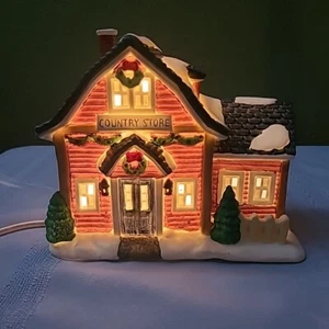 Vintage Christmas Village Pc St. Nicholas Square Hattie’s Country Store Kohls Ex - Picture 1 of 7