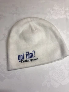 Got Film? Earthscapes Beanie white/cream winter snow ski hat fleece NEW - Picture 1 of 4