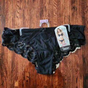 Smart & Sexy freche Damenhöschen 8 beige schwarz sexy Spitzenunterwäsche 2er Pack - Bild 1 von 5