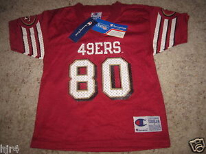 Jerry Rice #80 San Francisco 49ers NFL champion Vintage Jersey Toddler 4T NEW