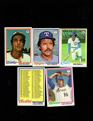 5-1978 Topps Baseball #'s 314,31,423,535,596 with Mark Belanger - Image 1 of 2