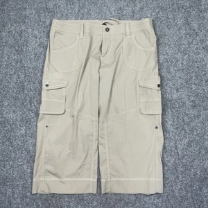 Kuhl Pants Womens Size 14 Beige Capri Outdoors Lightweight Cargo Casual - Picture 1 of 12