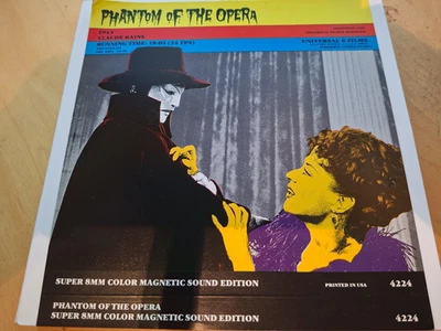 PHANTOM OF THE OPERA 1943 SUPER 8 COLOUR SOUND 400FT CINE FILM 8MM UNIVERSAL - image 1 of 4