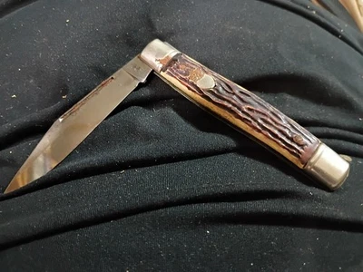 Cuchillo estilo daga de bolsillo plegable vintage Colonial Prov R.I. EE. UU. Foto 1 de 4