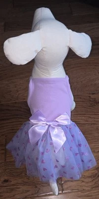 NWT Light Purple  Dog/Small Pet Dress With Hearts. Size: MEDIUM (M) - Image 1 of 4