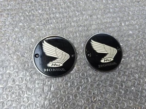 EMBLEM SET TANK HONDA genuine rare original in 1970-80 HM Honda classic motor. - Picture 1 of 11