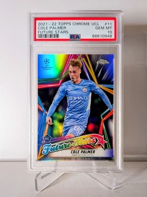2021–22 Topps Chrome UCL Future Stars Cole Palmer #FS-11 RC дебютант PSA 10 - Изображение 1 из 3