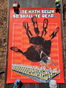 PÓSTER KORN REAPER ORIGINAL 24 X 33 3/4 PULGADAS 1999 PIRÁMIDE NUEVO STOCK ANTIGUO ARTE EMEK - Imagen 1 de 6