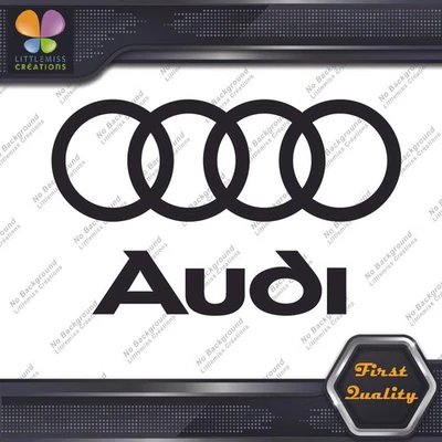 Compatible Audi Name & Rings Circles Cars JDM Tuning Vinyl Decals Stickers Foto 1 de 4