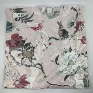 H&M Home Pillow Cover 20”x20” Deer Bird Floral Bunny Brand New - Picture 1 of 7