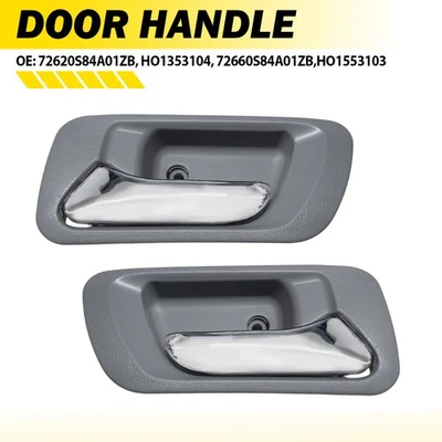 2X Manijas de puerta interiores traseras izquierda y derecha grises para Honda Accord 1999-04 Odyssey 1998-02 Foto 1 de 4