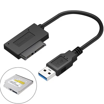 USB3.0 to SATA7+6Pin 13 Pin Slimline Sata Cable for Laptop CD DVD ROM Drive c - Image 1 of 4