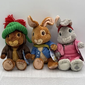 Set Of 3 Nickelodeon Peter Rabbit 10” Plush Cartwheel Kids. Lily, Benjamin Peter - Picture 1 of 16