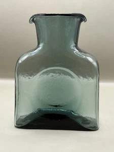 Mini botella de agua de carbón Blenko Glass #384 2021 grabada - Imagen 1 de 4