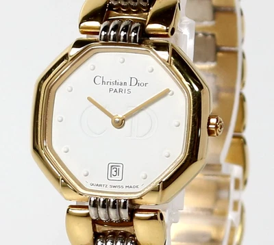 [Casi COMO NUEVO] Reloj para mujer vintage Christian Dior 48 133 26 mm dorado cuarzo romano Foto 1 de 4