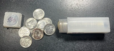 Rollo de centavos de plata Roosevelt 1955-S ~ ch/bu a gema ~hermosas monedas~ Foto 1 de 3