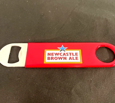 Newcastle Brown Ale Bartender Speed Bar Beer Bottle Opener Rubber Grip Red - NEW - Image 1 of 3