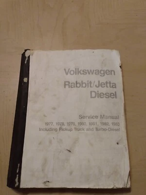 Volkswagen Rabbit Jetta/diésel manual de servicio 1977-1983 alemán europeo (12)  Foto 1 de 4