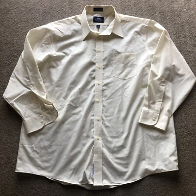 Camisa Stafford Wrinkle Free Broadcloth corte regular para hombre 18/35 marfil blanco roto Foto 1 de 4