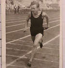 Attractive Guy Athlete Runs Relay Race Affectionate Gay Int Vintage Photo #D02