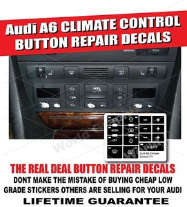 Audi A6 AC Dash Repair Button Restoration Decals Stickers  - Picture 1 of 1