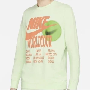 Camiseta Nike Sportswear World Tour Crew Brilla en la Oscuridad DA0629-383 Para hombres M-L - Imagen 1 de 10