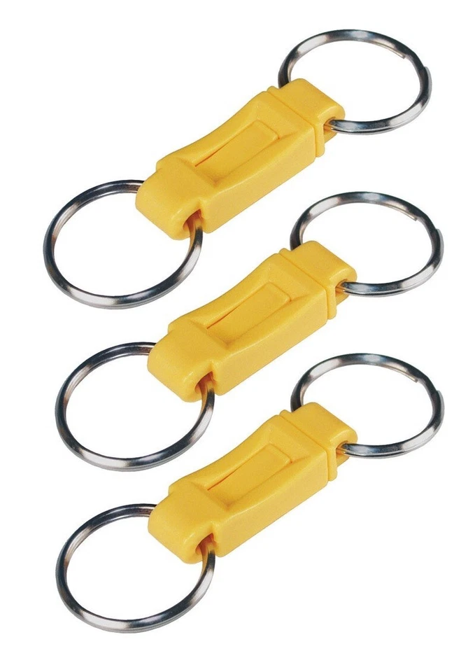 3 ~ HILLMAN Metal/Plastic Assorted Valet Easy Seperate Push Button Key Chain - Image 1 of 1