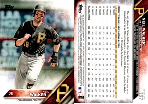 2016 Topps Baseball Card 197 NEIL WALKER PITTSBURGH PIRATES