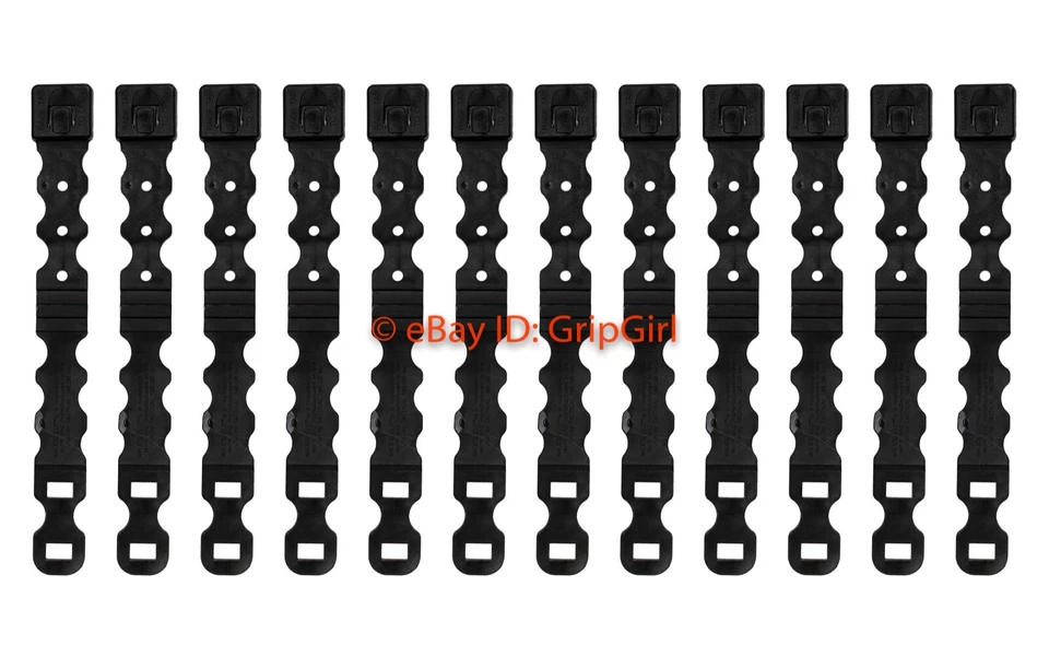 Paquete/Lote de 12 clips tácticos de lucha de sastre ligeros cortos negros MALICE MOLLE Kydex OTW Foto 1 de 1