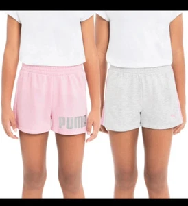 Puma Youth Girls Shorts Size M (10-12)  2  PACK  NEW WITH TAGS - Picture 1 of 5